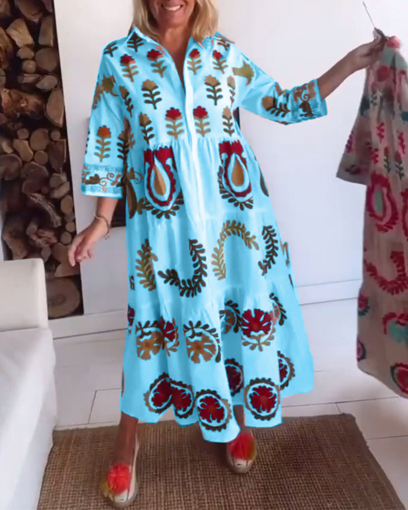 Gracina - Robe Imprimé Floral Graphique