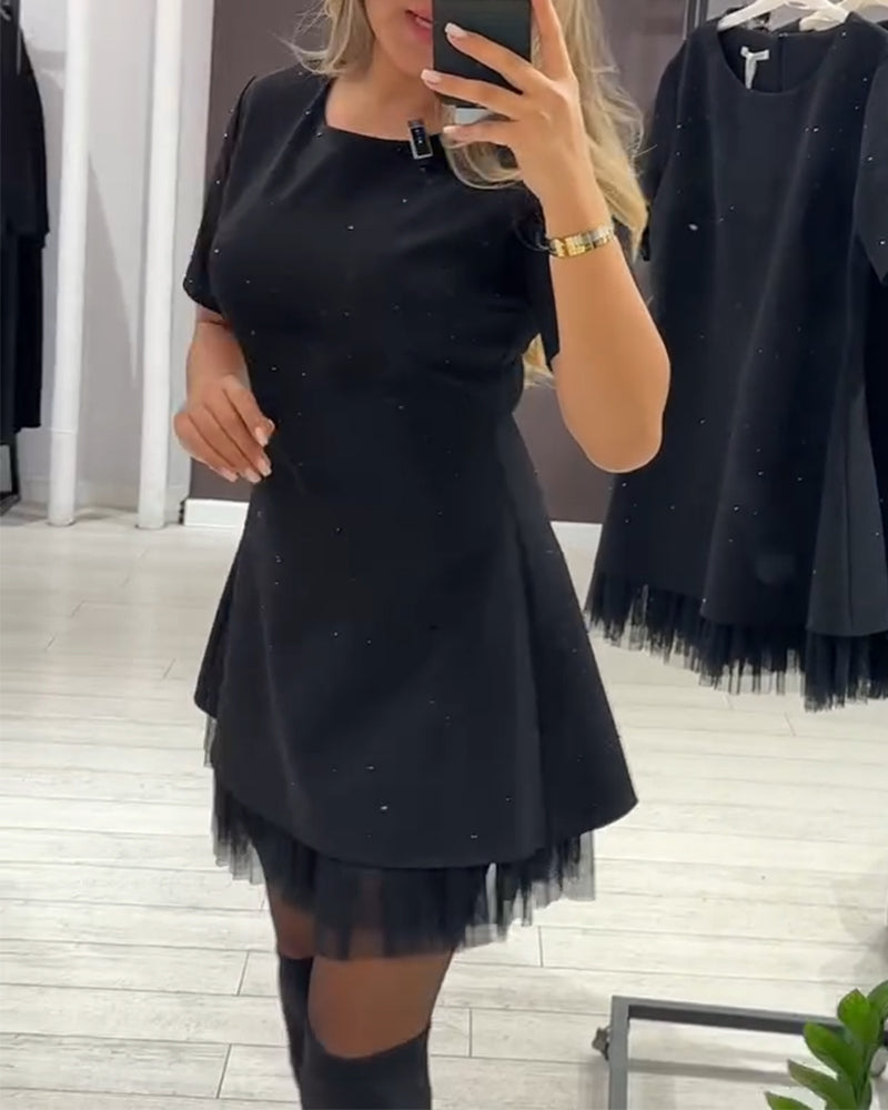 Helisanya - Robe Patchwork Scintillante Élégante
