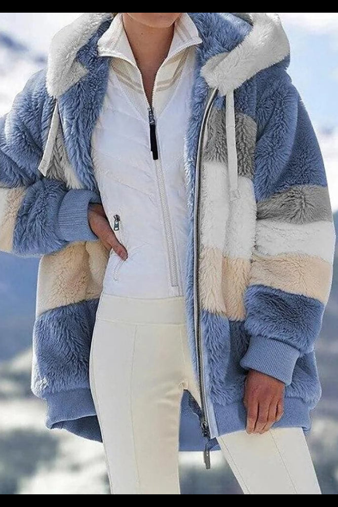 Ambre - Veste femme chaude à capuche zippée avec poches