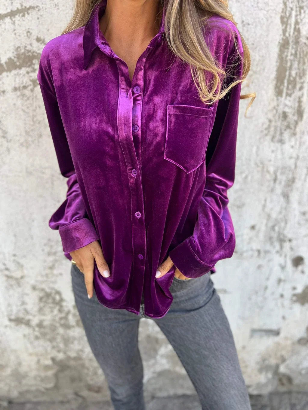 Fleur - Chemise en Velours