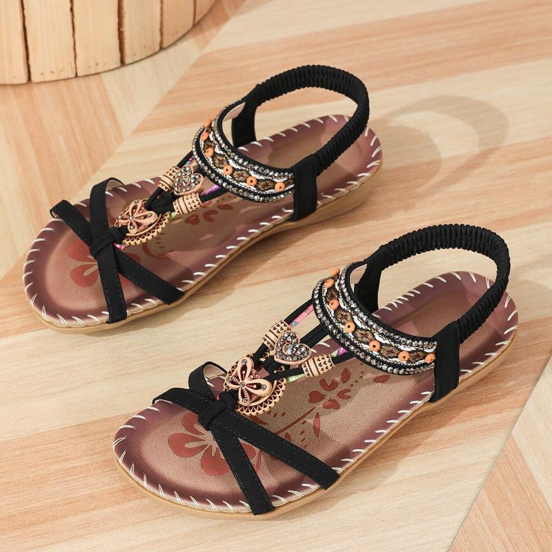 Hovira - Sandales Plates Bohèmes Confortables Style Ibiza Chic