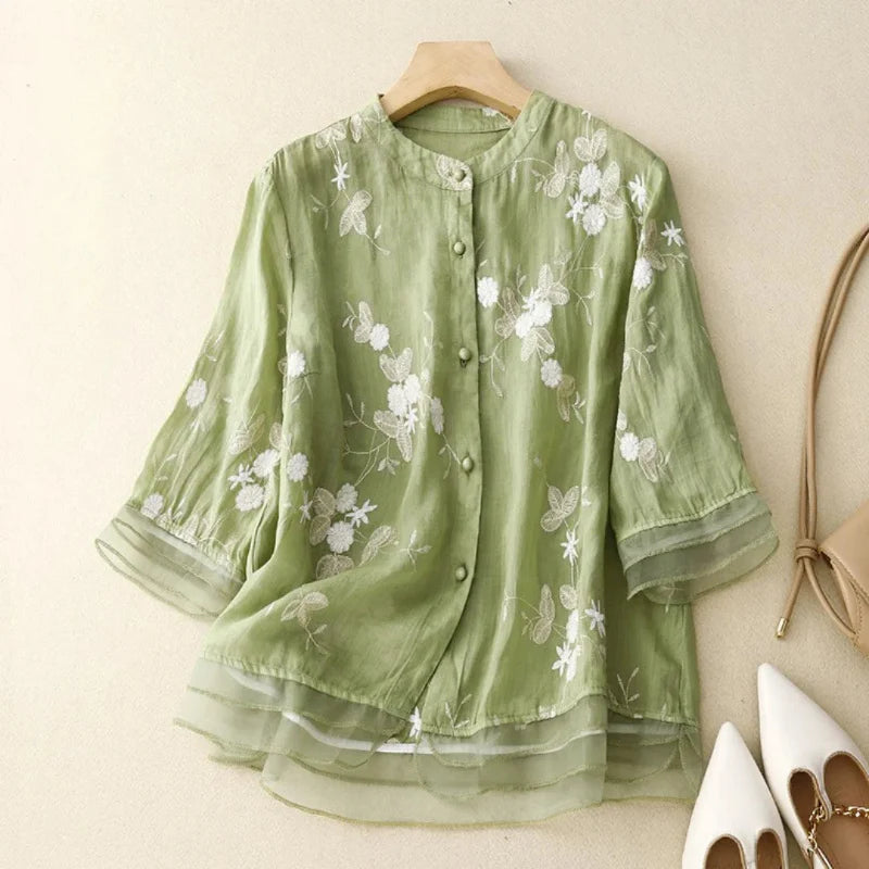 Lauri - Blouse brodée