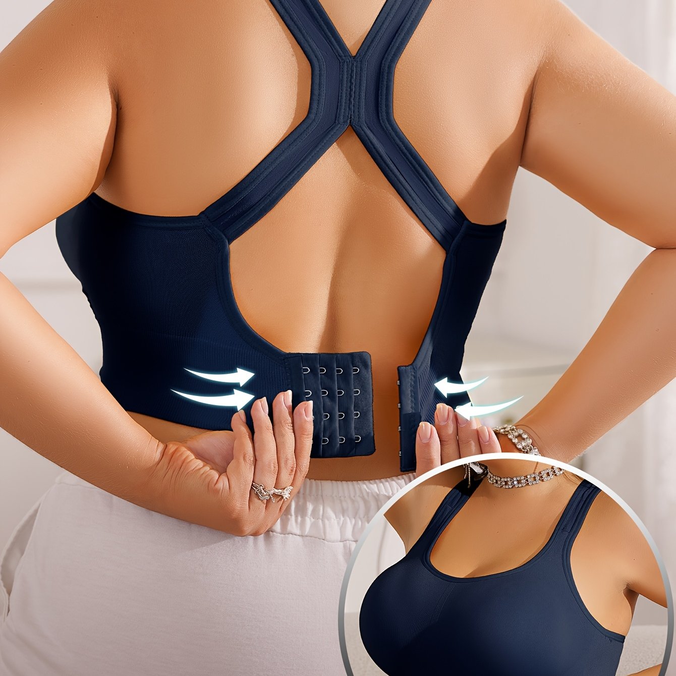 Vittoria - Brassière Sportive Grande Taille avec Coussinets Amovibles et Bretelles Réglables