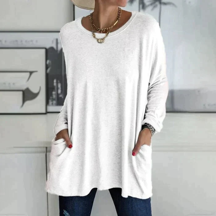 Daliah - T-shirt à manches longues avec poche