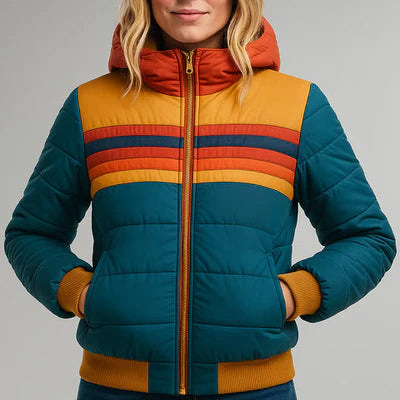Monique - Doudoune Hiver Femme avec Capuche et Poches Oversize