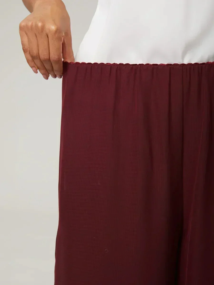 Marilivra - Pantalon À Jambes Droites Avec Fente En Chiffon