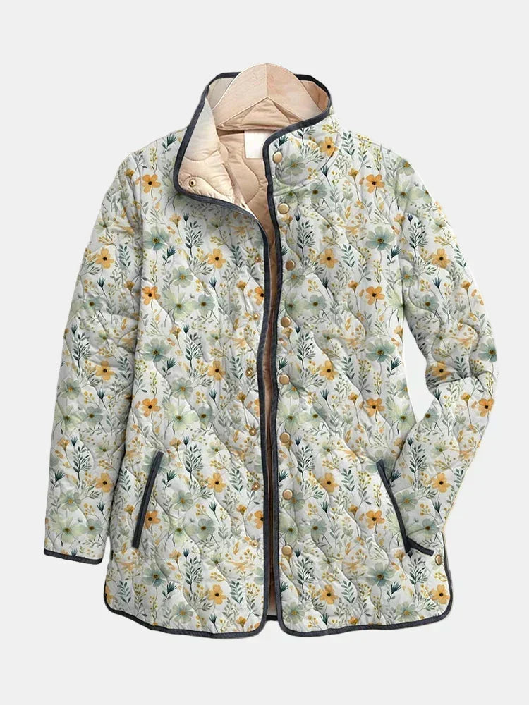Mahaut - Veste femme matelassée à imprimé floral pour mi-saison