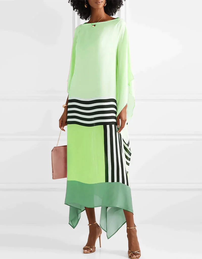 Rayna - Caftan Élégant à Imprimé Géométrique