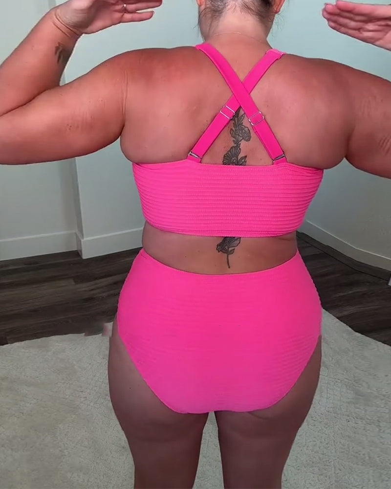 Mirelda - Bikini triangle uni décontracté | Le bikini qui sublime chaque silhouette !