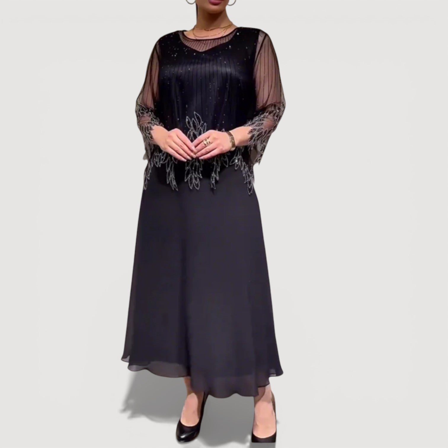 Cyralia - Robe Midi Soirée Élégance Fluide