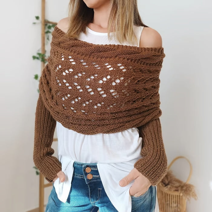 Alyssa - Châle en tricot boho – Flatteur et confort