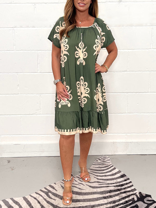Freya - Robe Vintage en Coton Imprimé