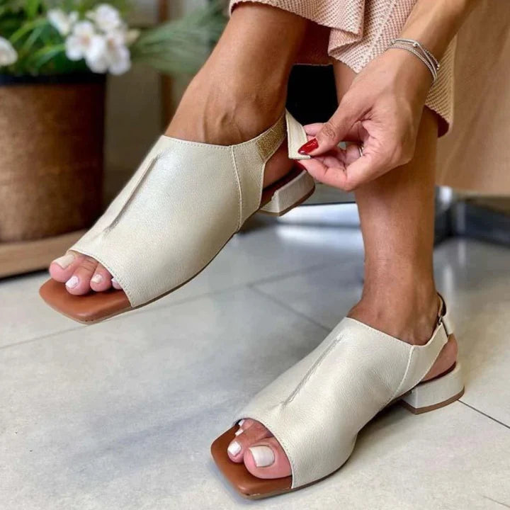Blyzara - Sandales ouvertes femme confort élégant à talon bas moderne