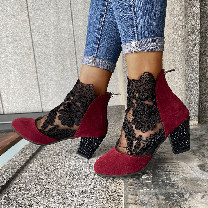 Capucine - Bottines Élégantes en Dentelle