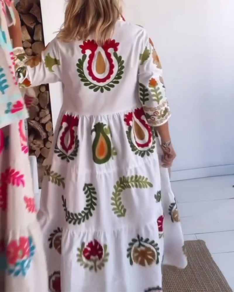 Gracina - Robe Imprimé Floral Graphique