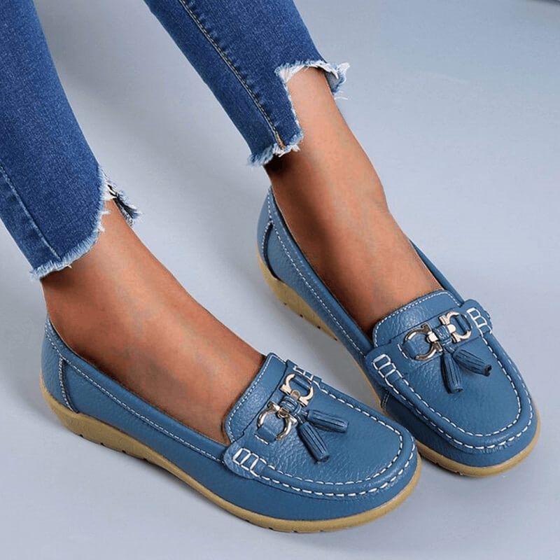 Heliora - Mocassins en Cuir Confort Orthopédique – L’Élégance Naturelle à Chaque Pas