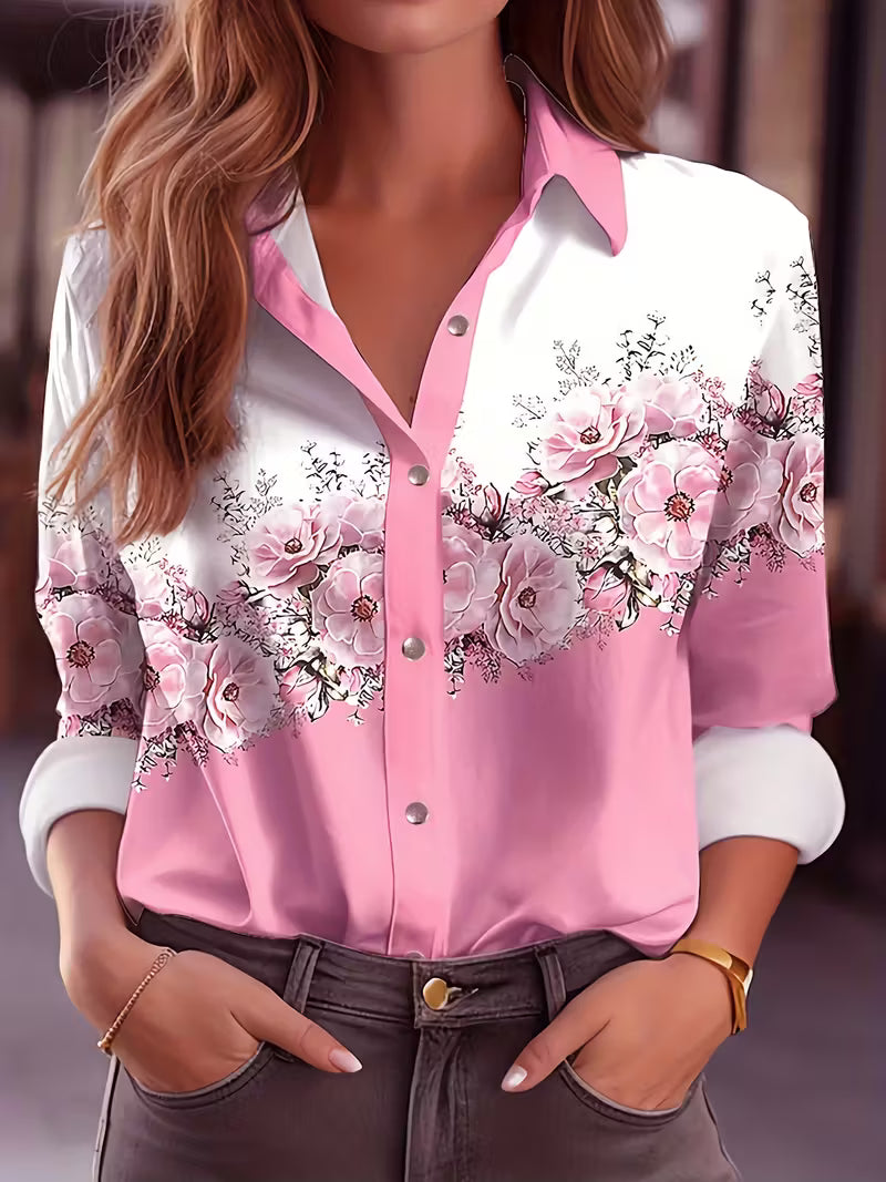 Daryelle - Chemise Florale Élégante à Boutons