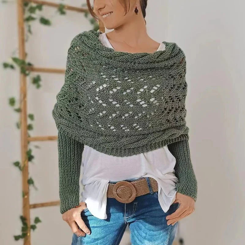 Alyssa - Châle en tricot boho – Flatteur et confort