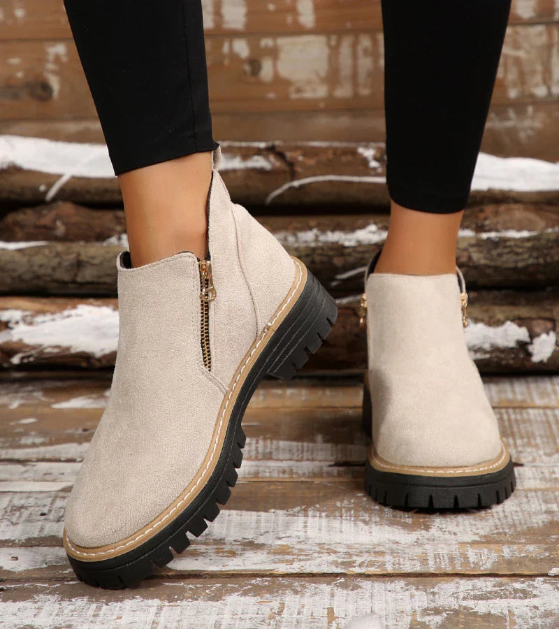 Heliviane™ - Bottines orthopédiques confortables pour femme avec semelle compensée