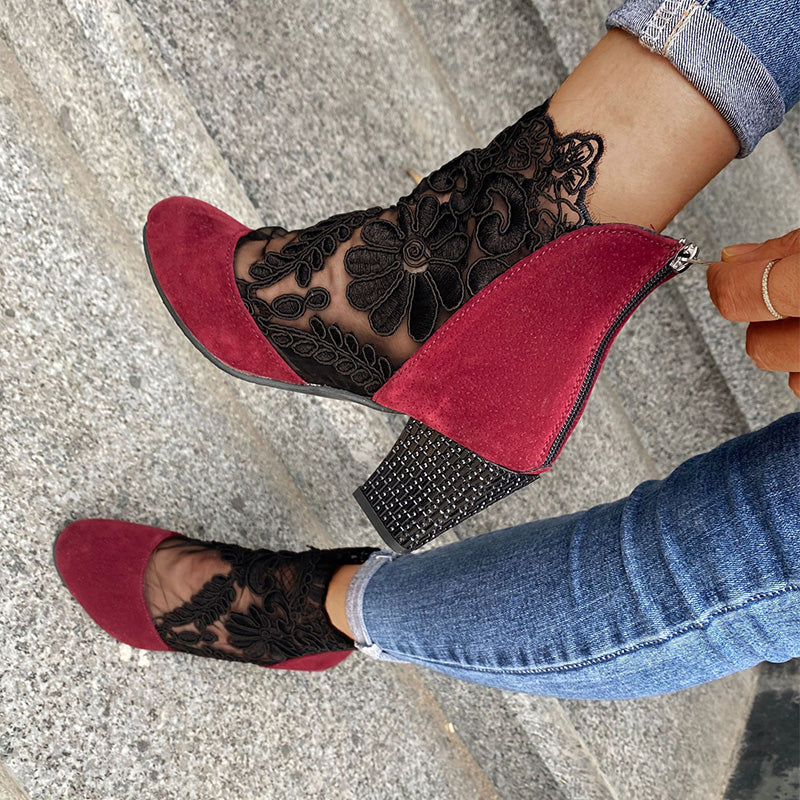 Capucine - Bottines Élégantes en Dentelle