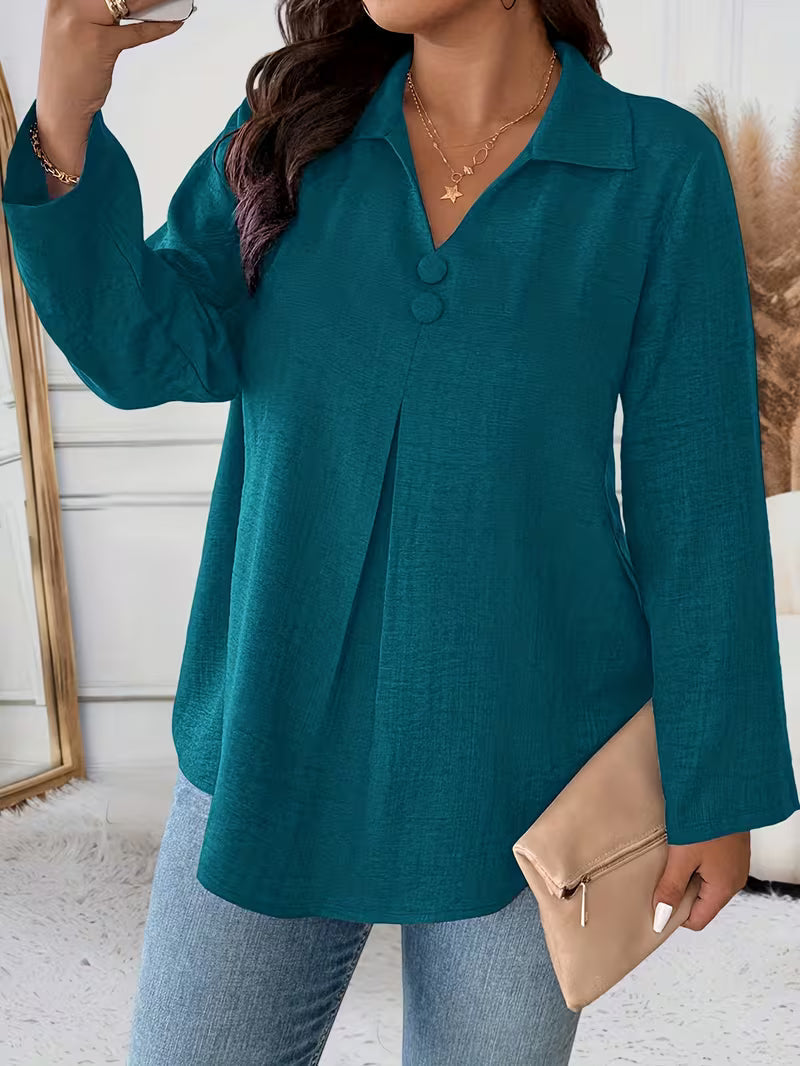 Elmyra - Chemise Fluide Boutonnée Élégante