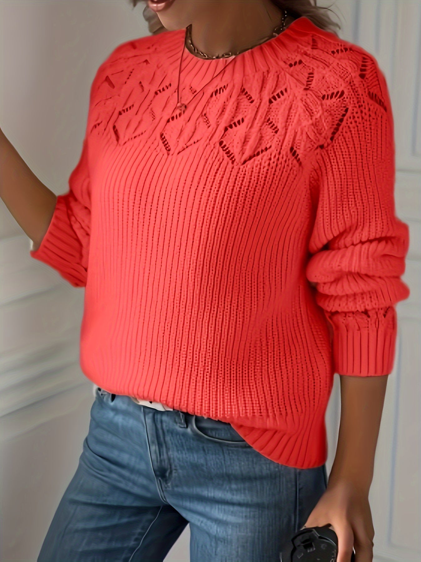 Joravelisse - Pull Tricot Élégant à Manches Longues