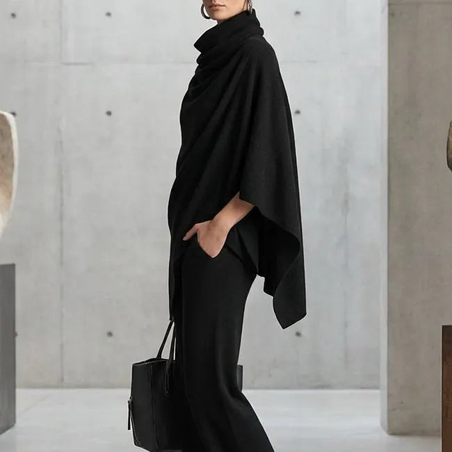 Lize - Ensemble femme cape fluide et pantalon large