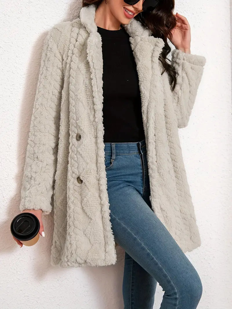 Léa - Manteau en fausse fourrure pour femme