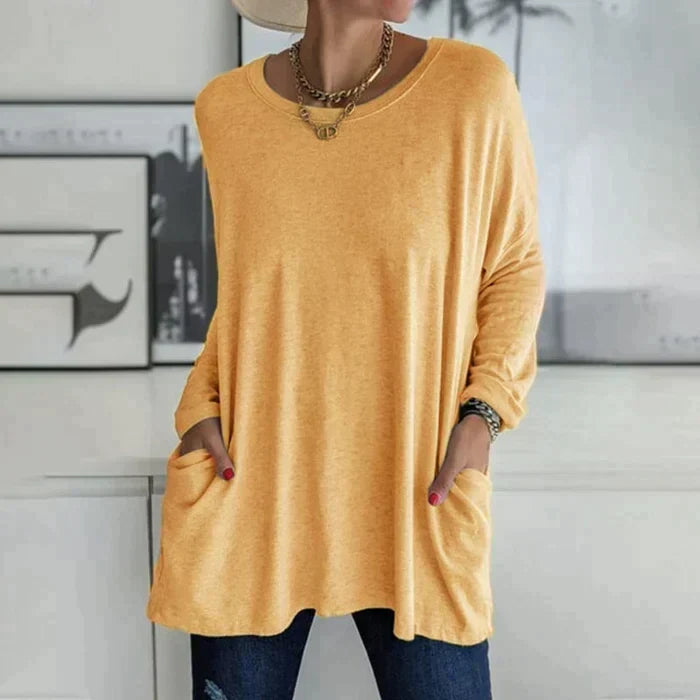 Daliah - T-shirt à manches longues avec poche
