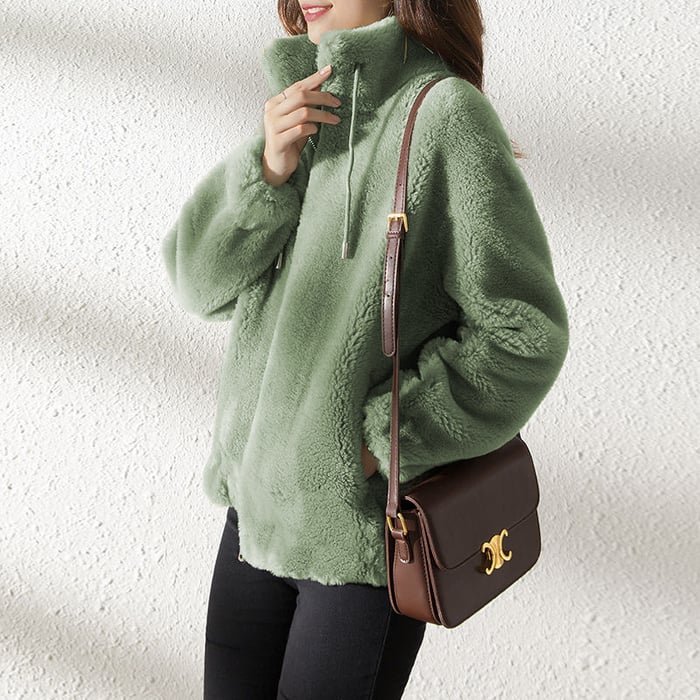 Lune - Manteau Matelassé à Col Montant