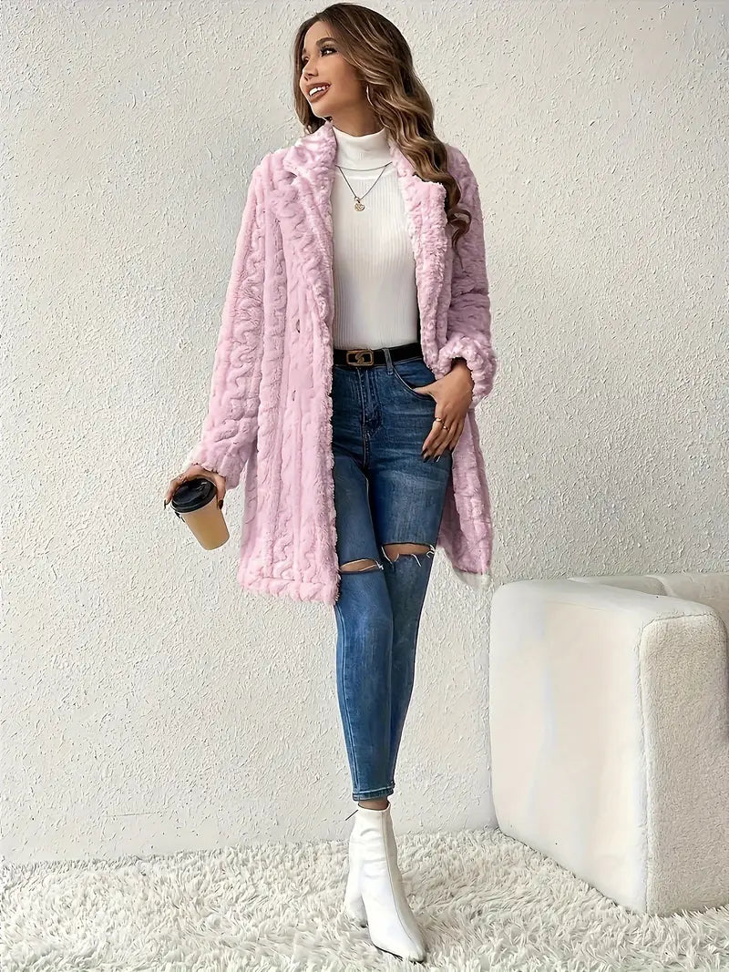 Léa - Manteau en fausse fourrure pour femme