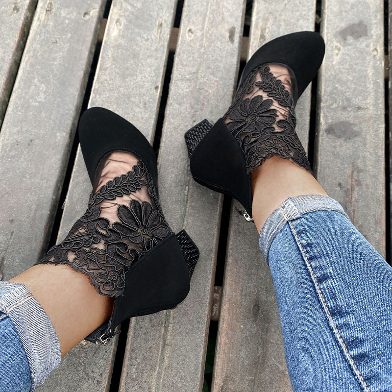 Capucine - Bottines Élégantes en Dentelle
