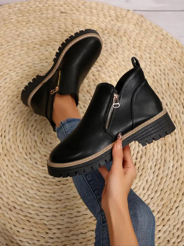 Isanoria - Bottines Confort Femme en Suédine Chic
