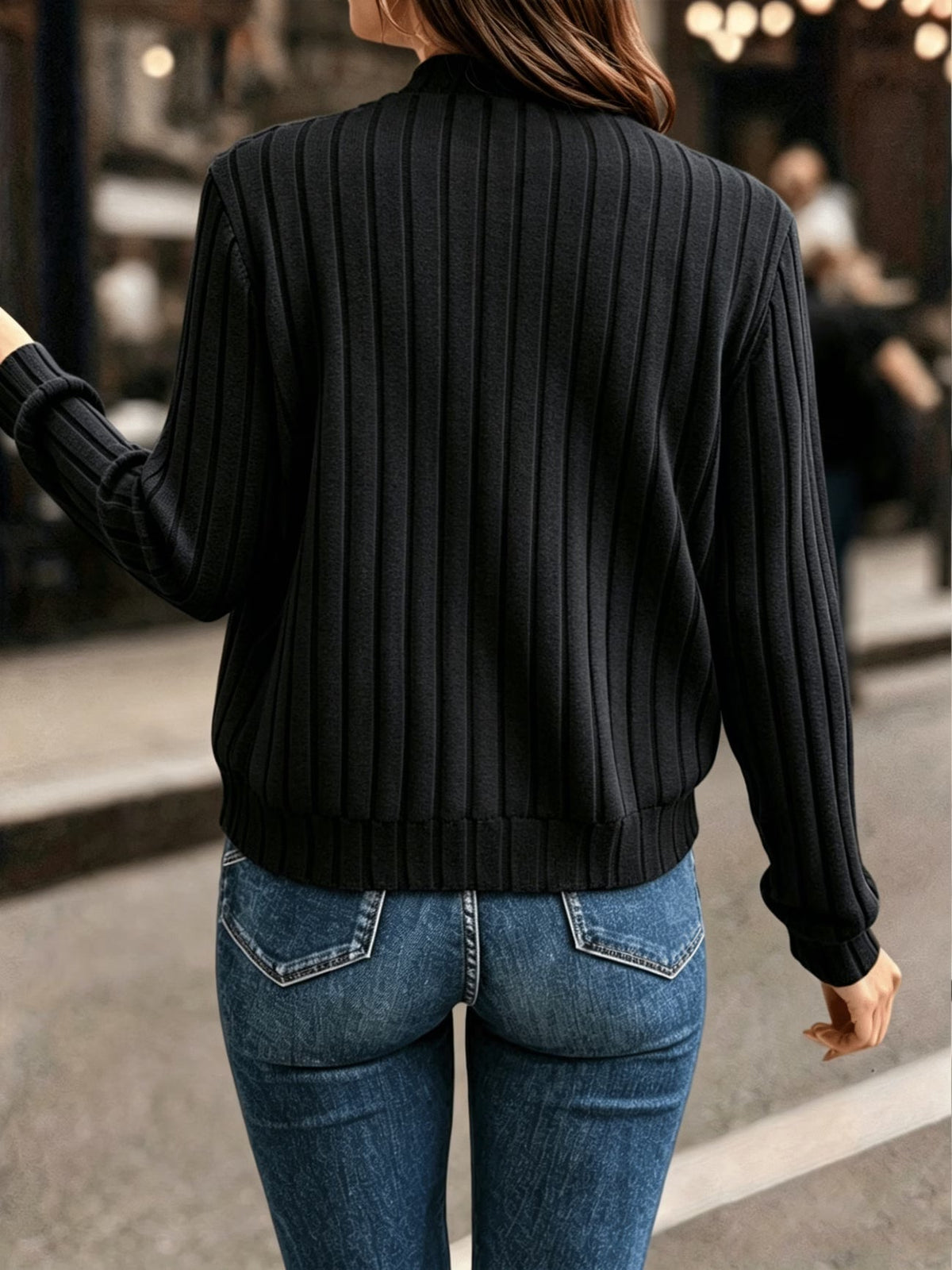 Coby - Veste femme côtelé avec fermeture zippée