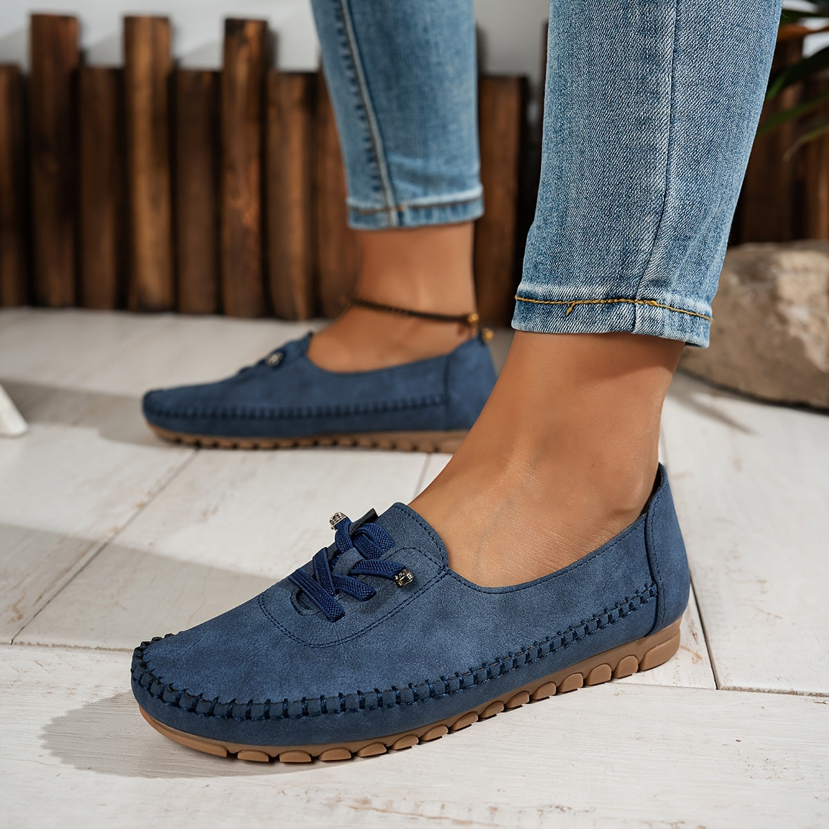 Horellia - Mocassins femme souples orthopédiques confortables avec soutien intégral