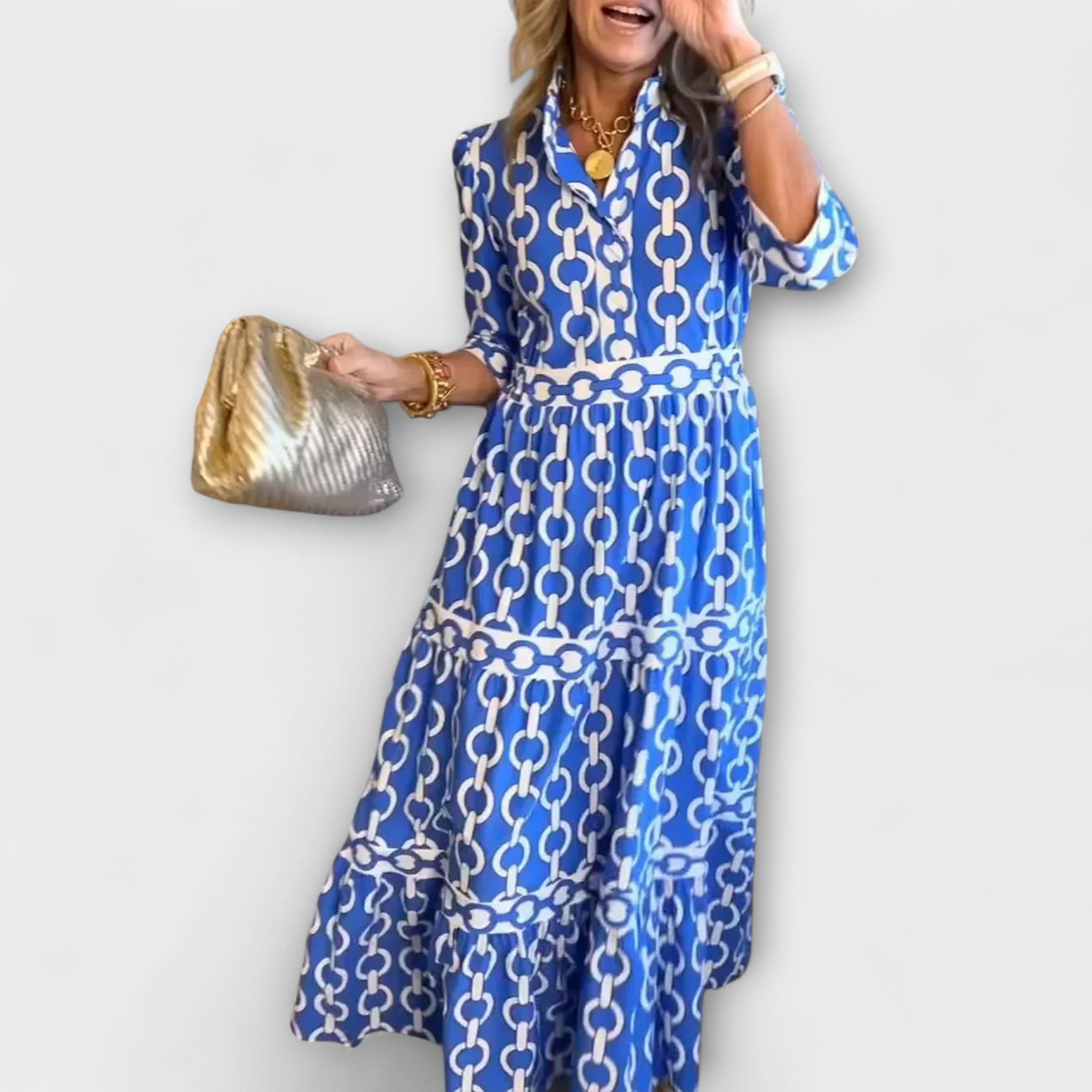 Corinna - Robe midi avec motif de chaîne