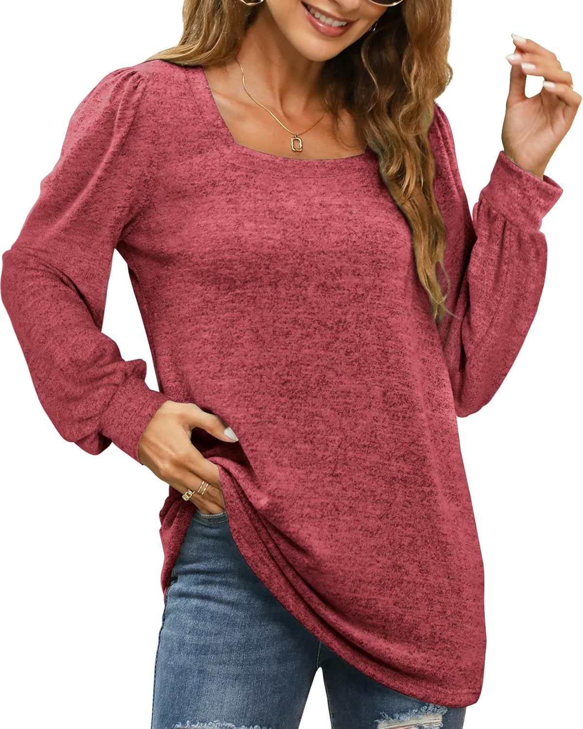 Maëlys - Haut Décontracté Longues Manches pour Femme