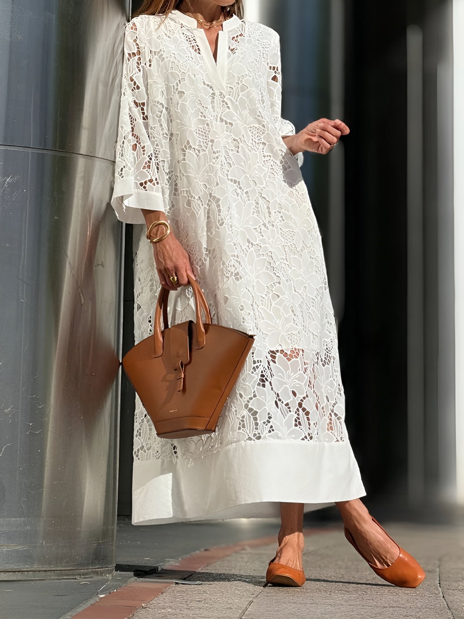 Liv - Robe en dentelle brodée pour femmes