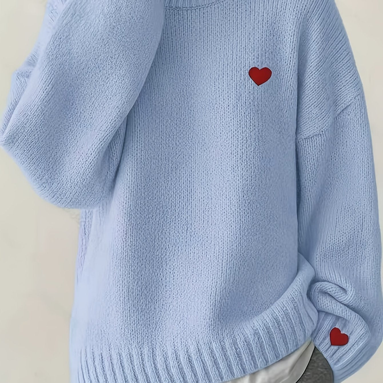 Lunetta - Pull Cœur Tricot Décontracté