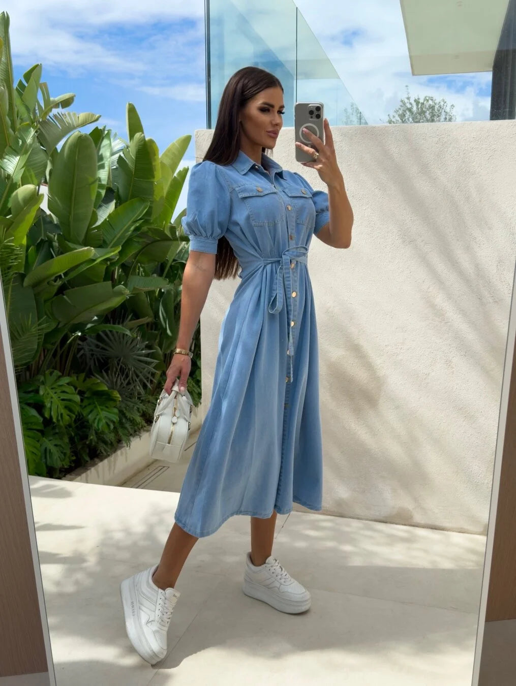 Daphne - Robe en denim Sunshine