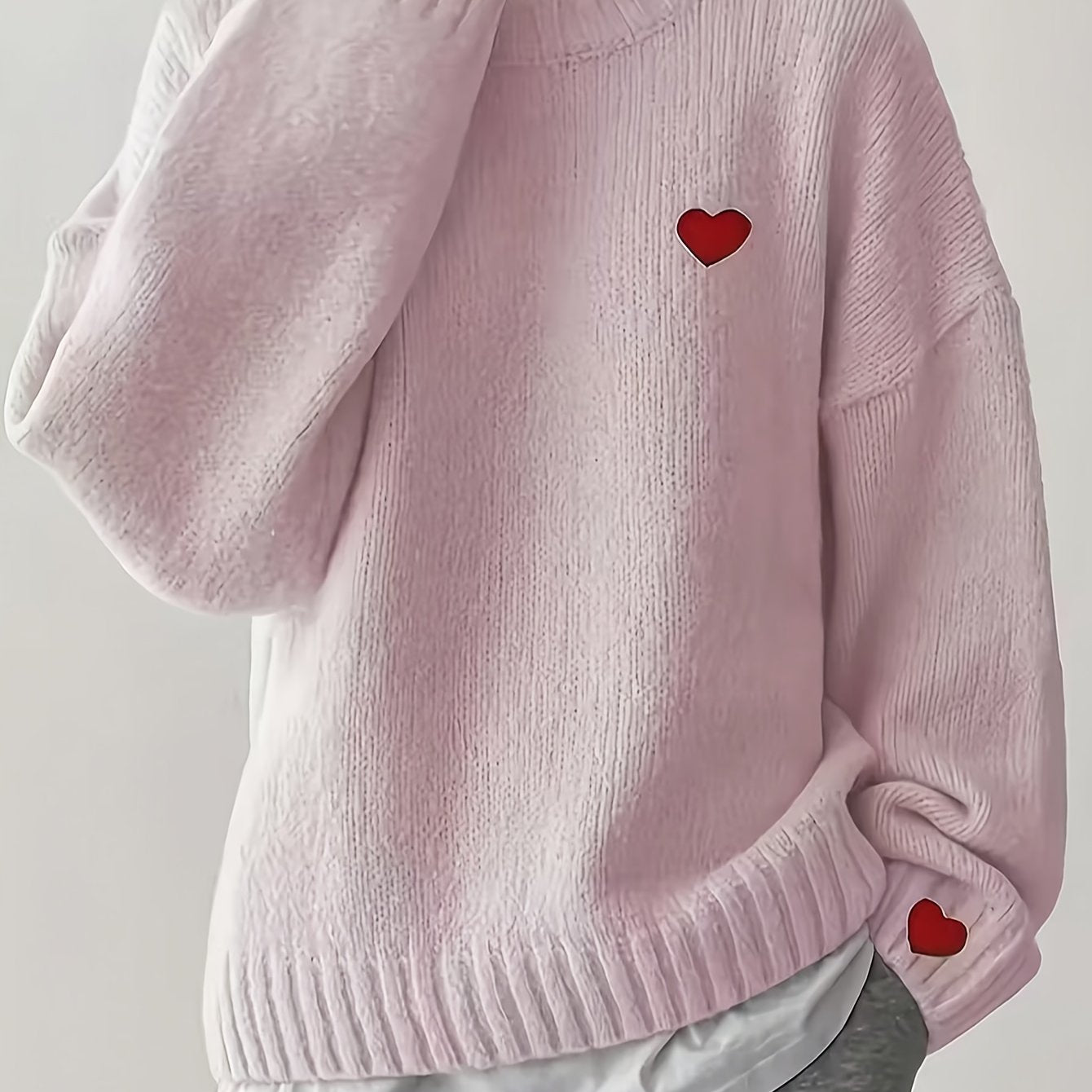 Lunetta - Pull Cœur Tricot Décontracté