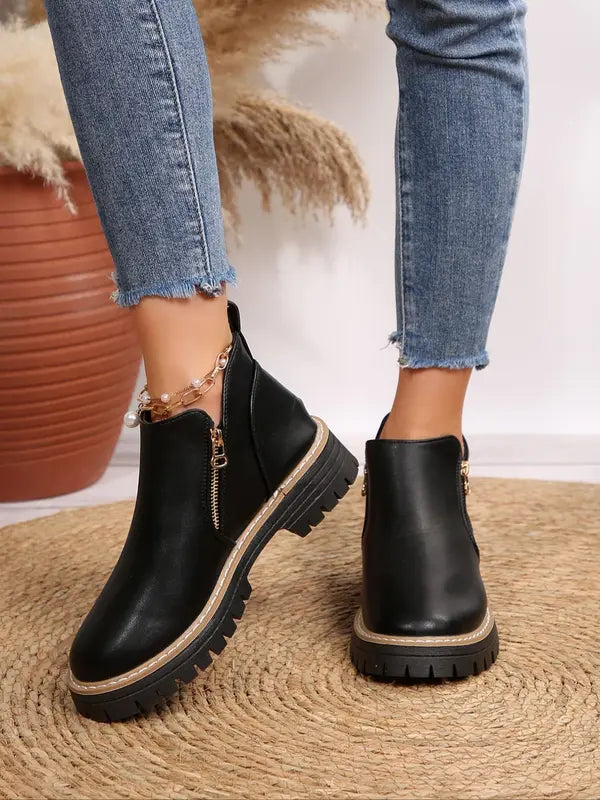 Isanoria - Bottines Confort Femme en Suédine Chic
