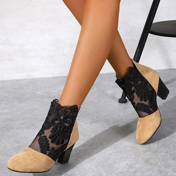 Capucine - Bottines Élégantes en Dentelle