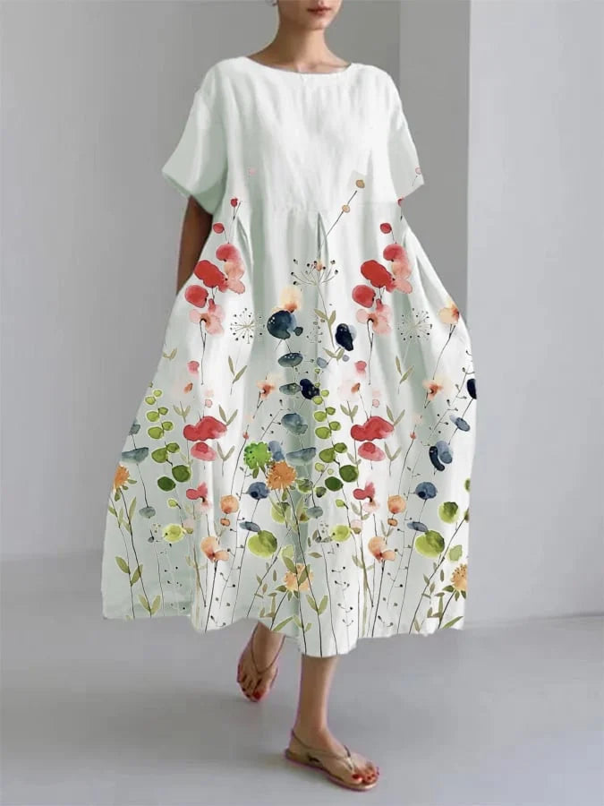 Gwenelle - Robe maxi fluide à fleurs pour l'été