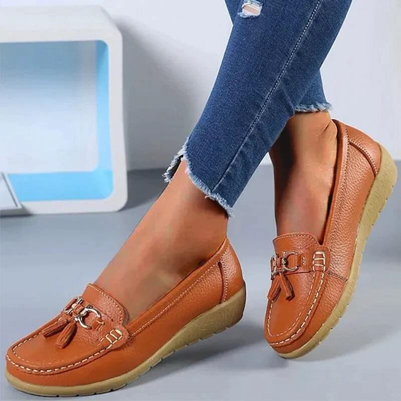 Heliora - Mocassins en Cuir Confort Orthopédique – L’Élégance Naturelle à Chaque Pas