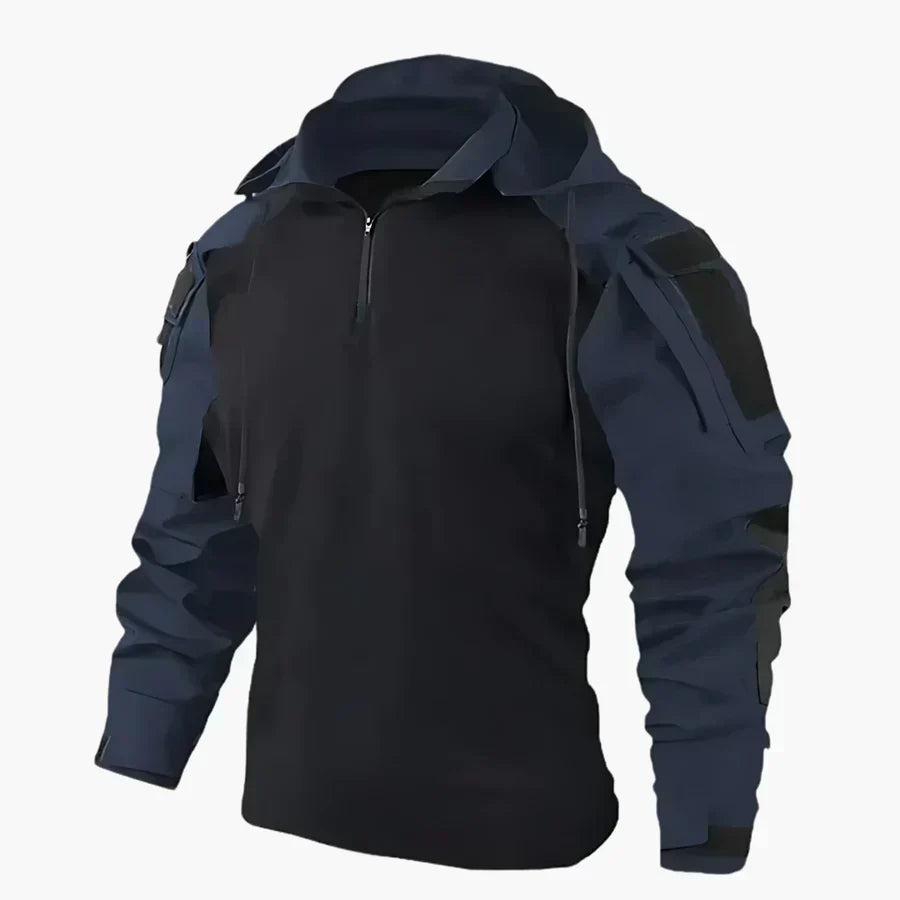 Isaac - Sweat homme outdoor respirant avec capuche et manches contrastées