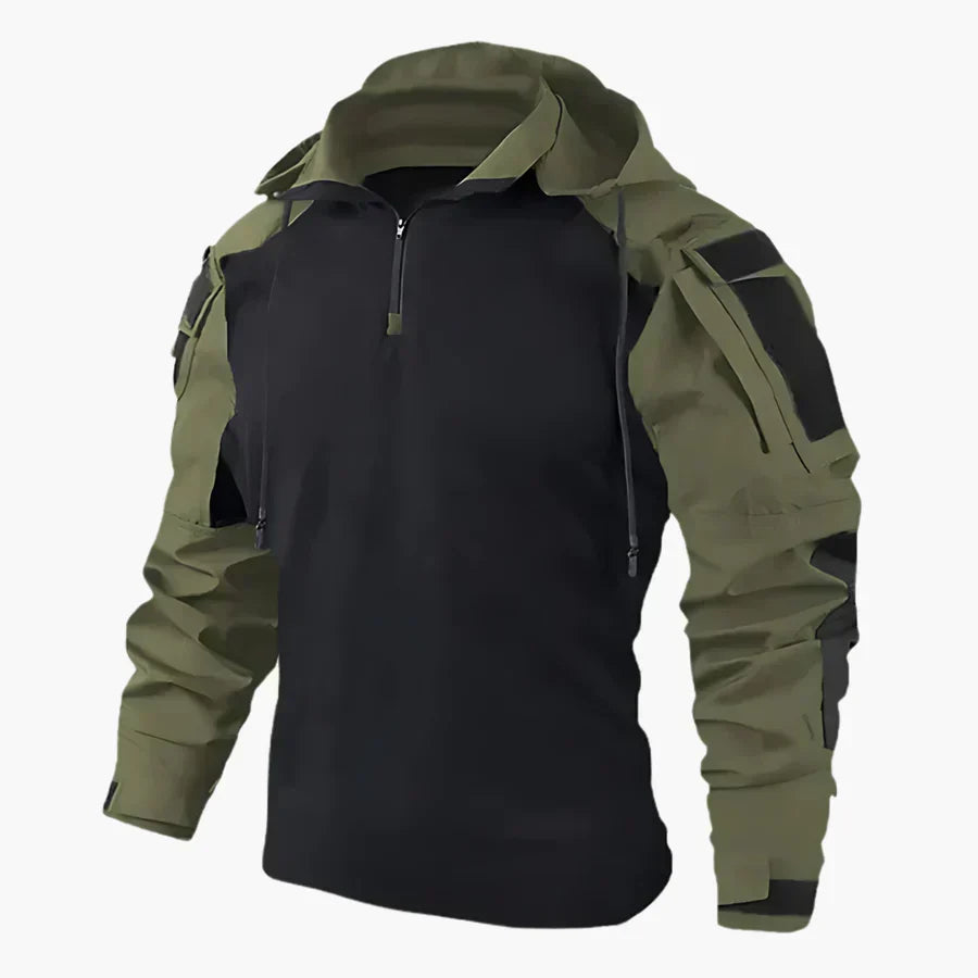 Isaac - Sweat homme outdoor respirant avec capuche et manches contrastées
