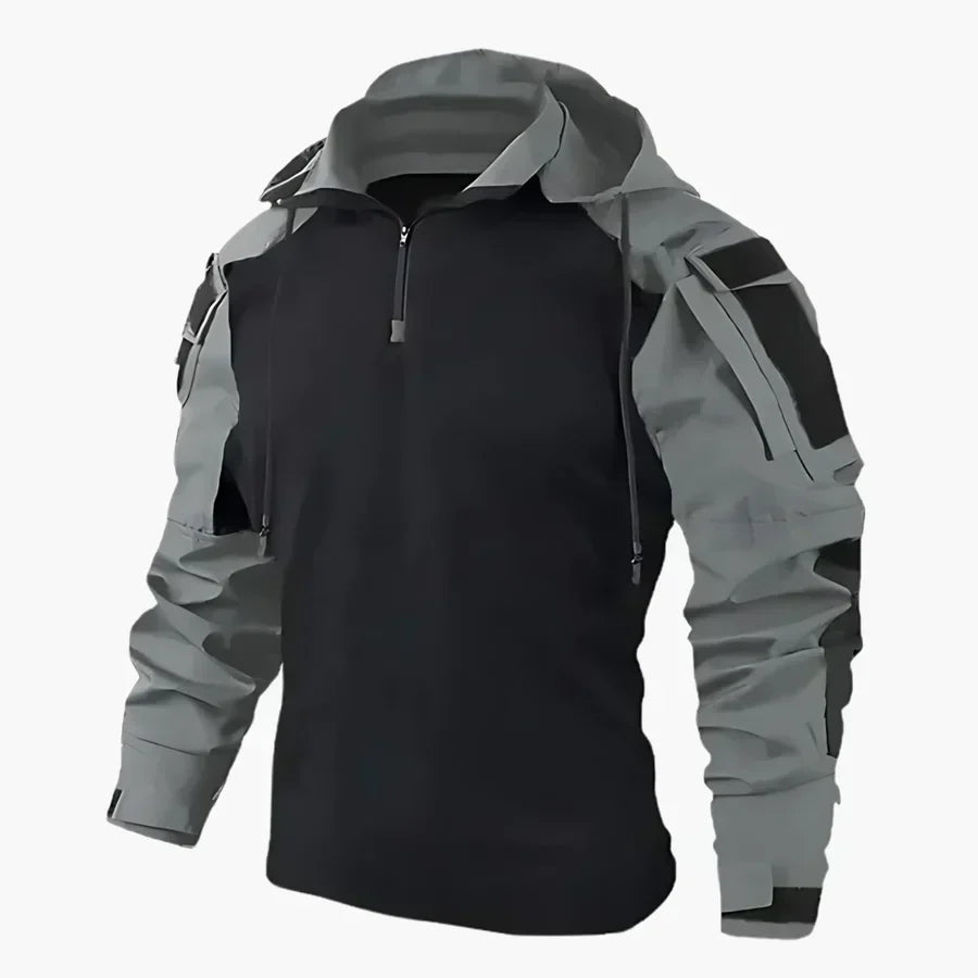 Isaac - Sweat homme outdoor respirant avec capuche et manches contrastées