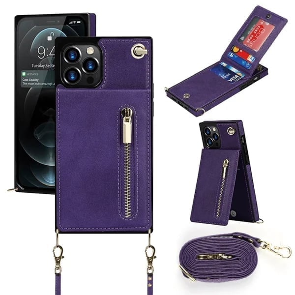 Angélique - Coque iPhone avec cordon et porte-cartes