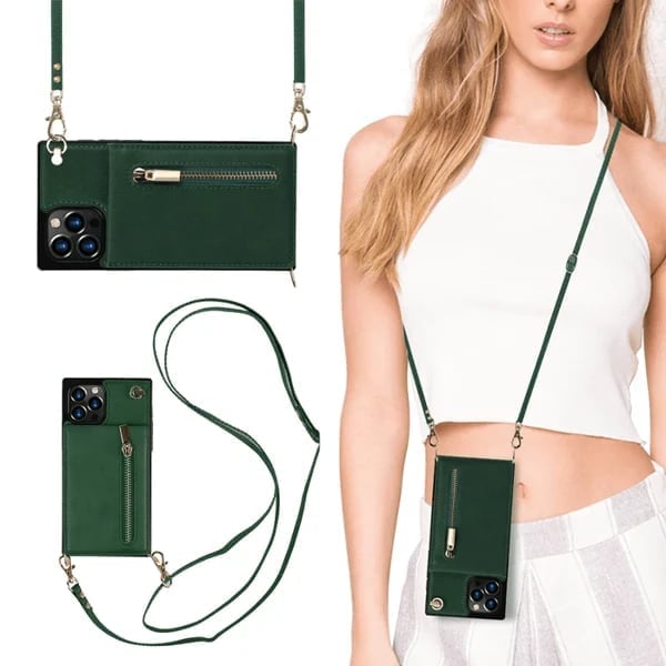 Angélique - Coque iPhone avec cordon et porte-cartes